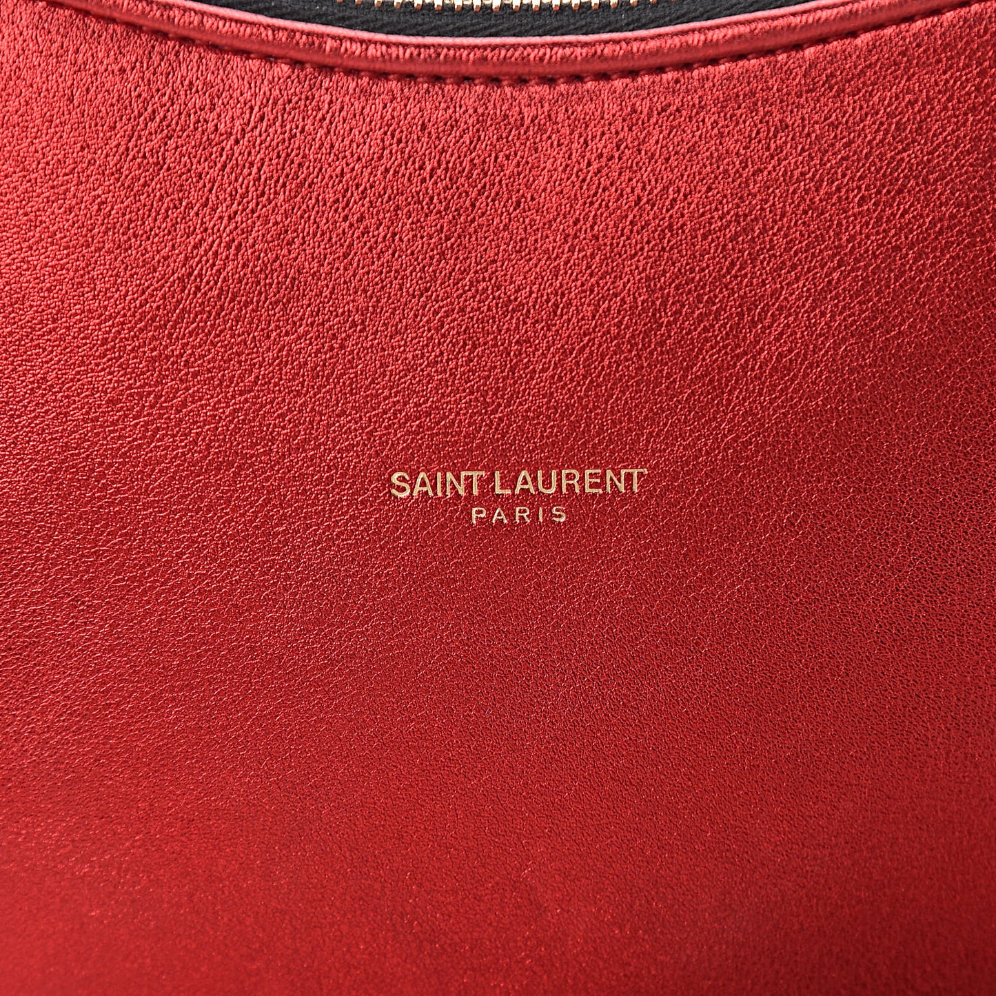 Metallic Calfskin Heart Monogram Crossbody Black Rouge
