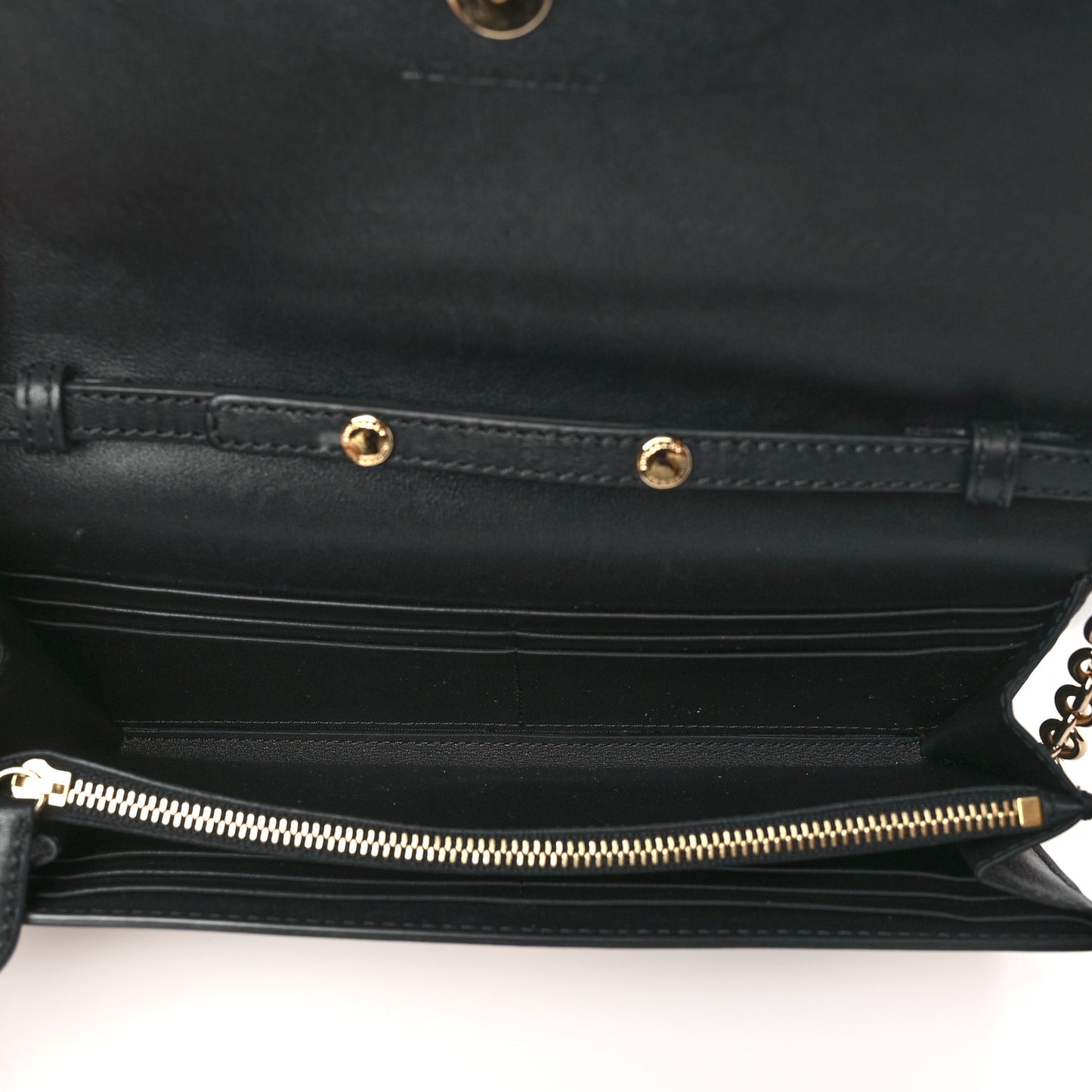 Calfskin House Check Henley Wallet On Chain Black