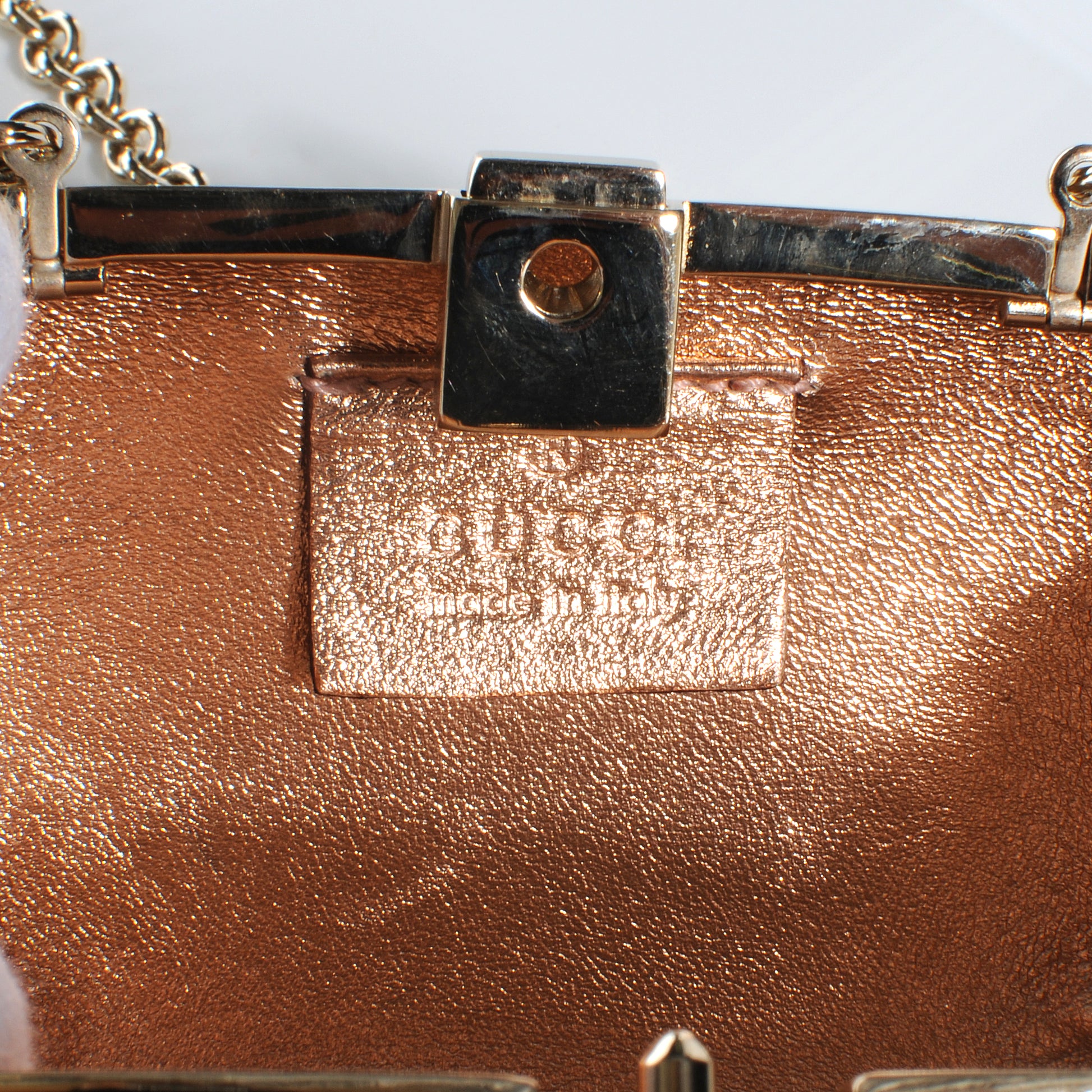 Gucci Metal Guccissima Dragonfly Minaudiere Clutch Gold 8 of 11