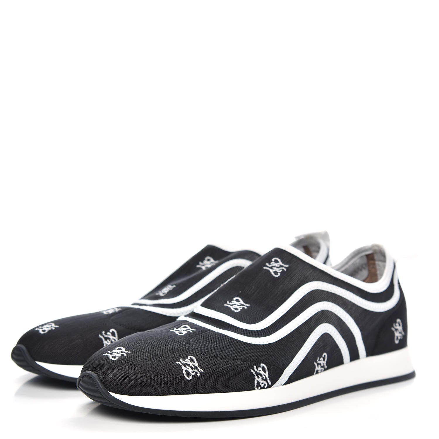 Fendi Mesh FF Karligraphy Slip On Sneakers 39 Black 3 of 7