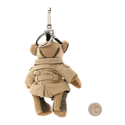 Burberry Cashmere Thomas Trench Teddy Bear Keychain Charm Camel 2 of 4