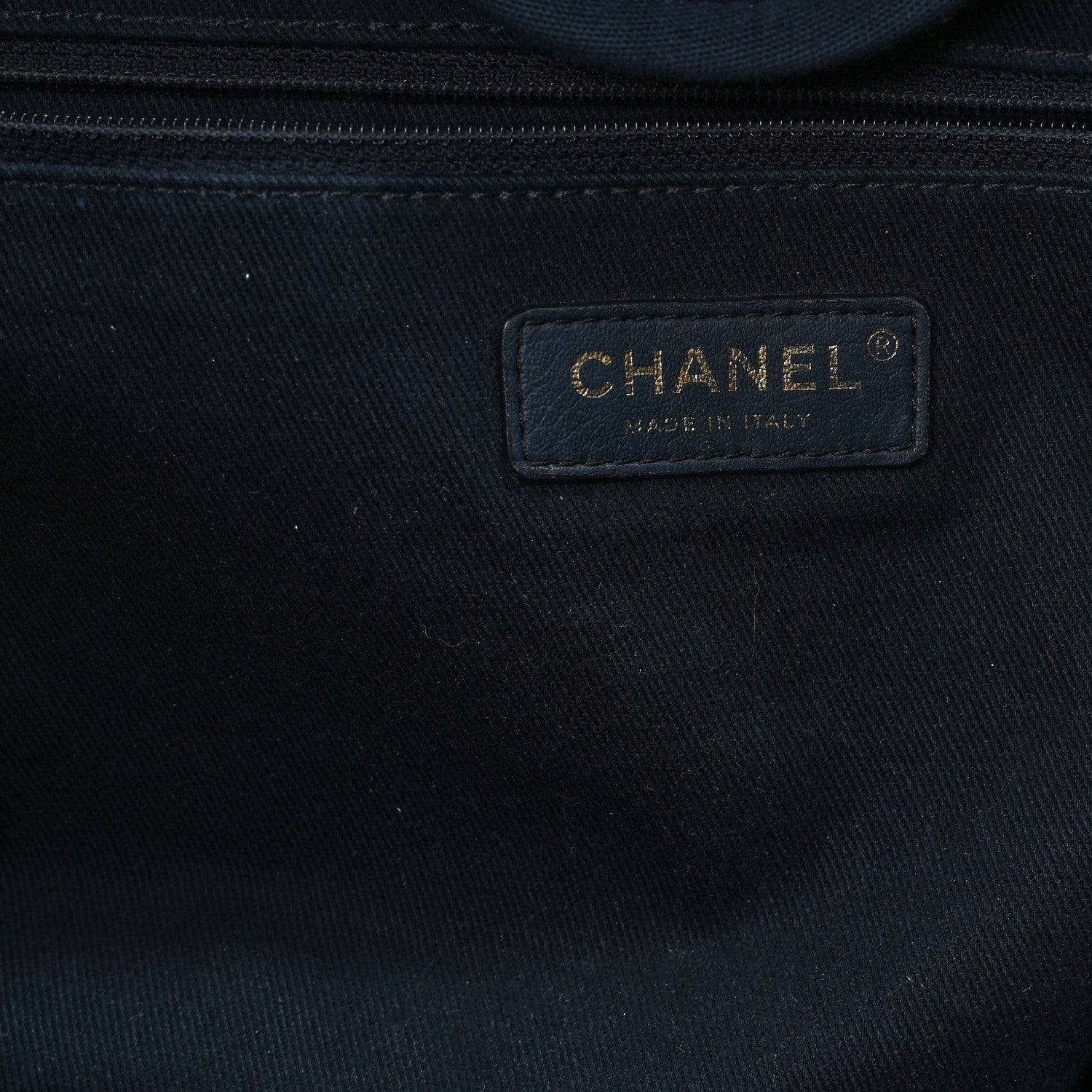 Chanel Mixed Fibers Calfskin Medium Deauville Tote Navy Blue 6 of 11