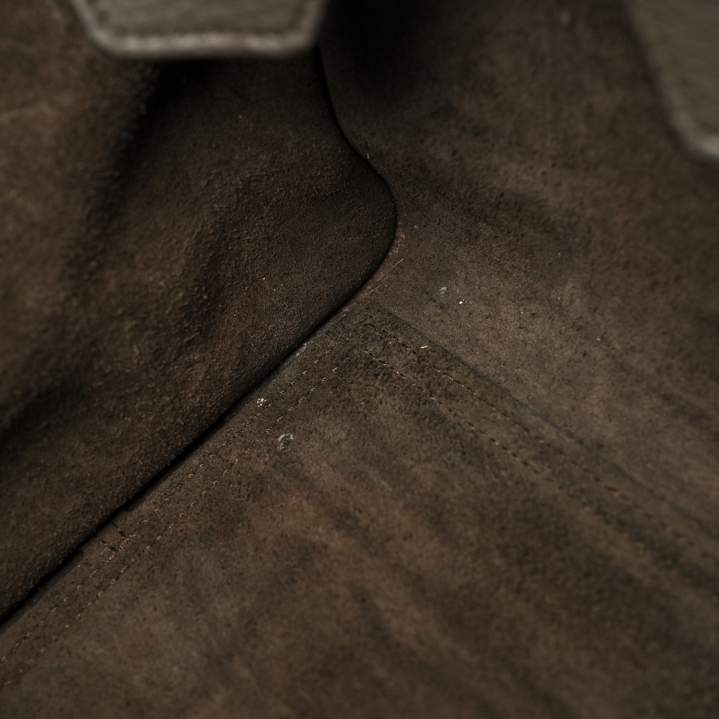 Crisped Calfskin Small Tie Knot Tote Dark Khaki