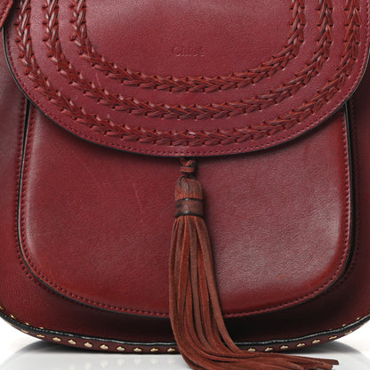 Chloe Calfskin Braided Small Hudson Shoulder Bag Sienna Red 8 of 20