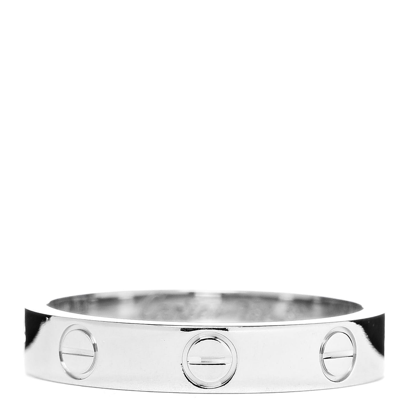 18K White Gold 3.5mm LOVE Wedding Band Ring 53 6.25