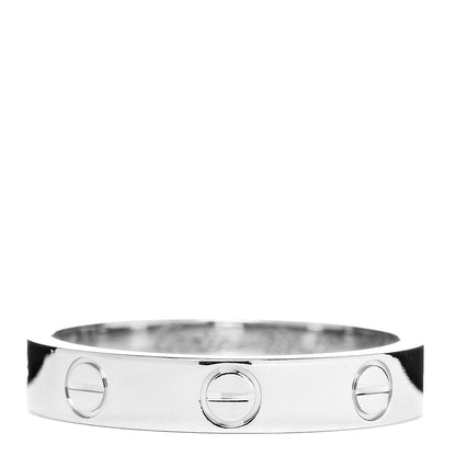 Cartier 18K White Gold 3.5mm LOVE Wedding Band Ring 53 6.25 1 of 4
