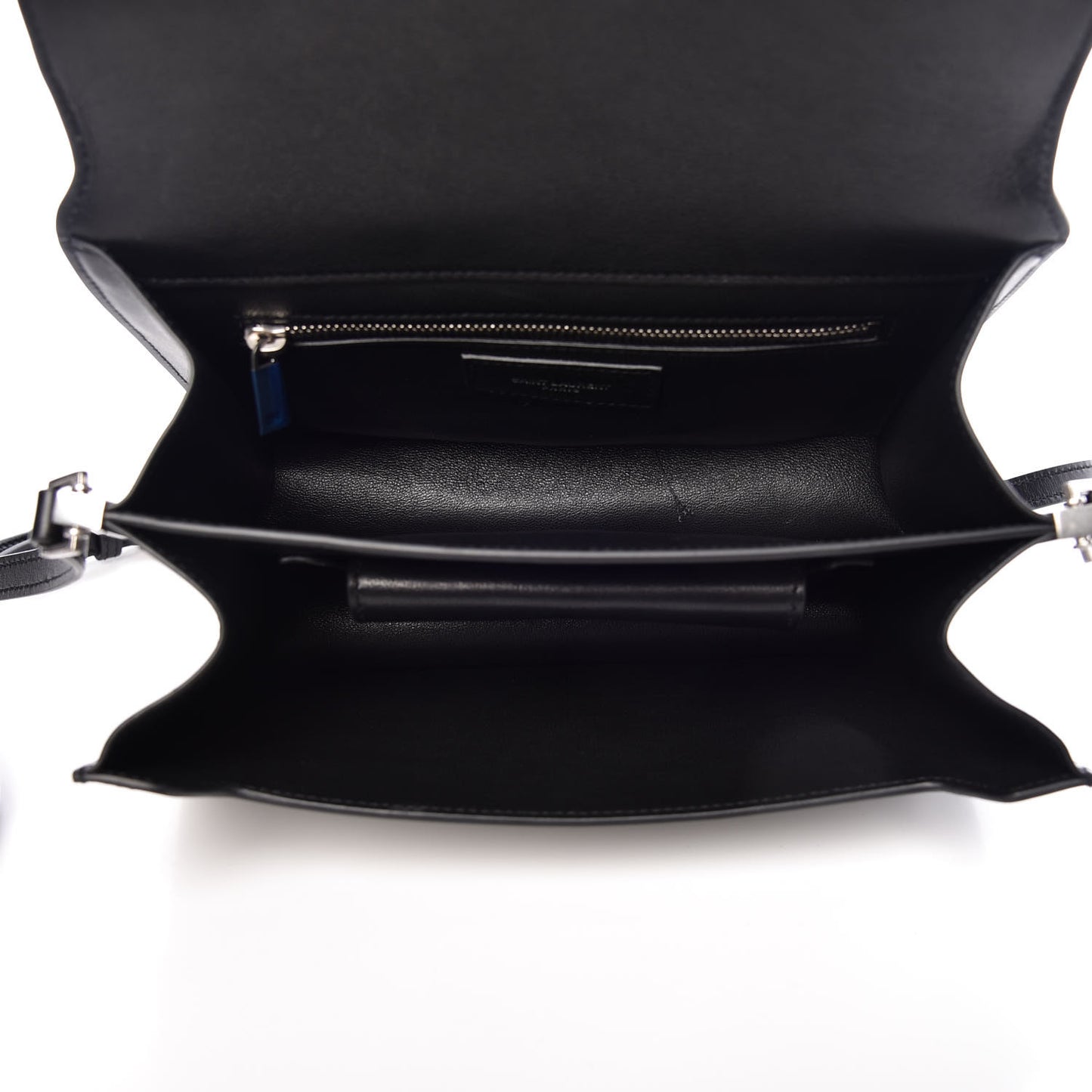 Smooth Calfskin Catherine Heart Studded Satchel Black