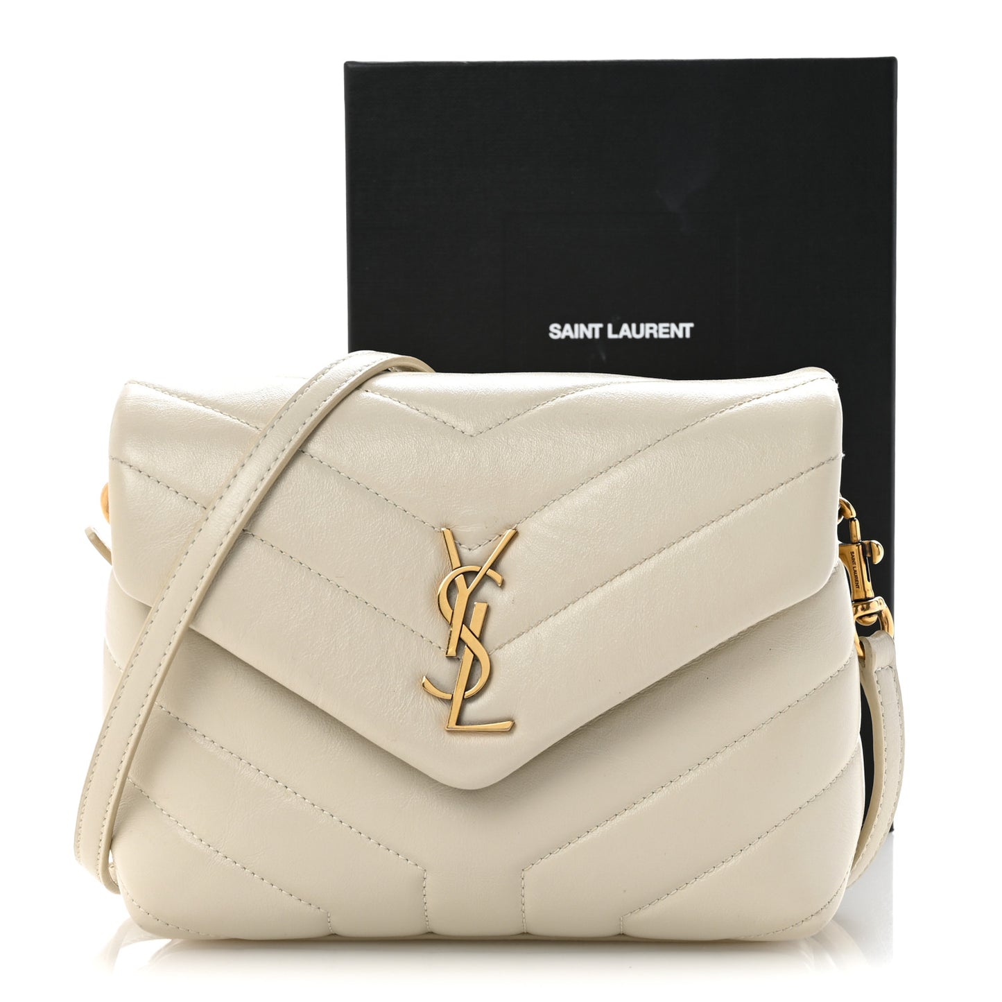 Calfskin Y Quilted Monogram Toy Loulou Crossbody Bag Crema Soft