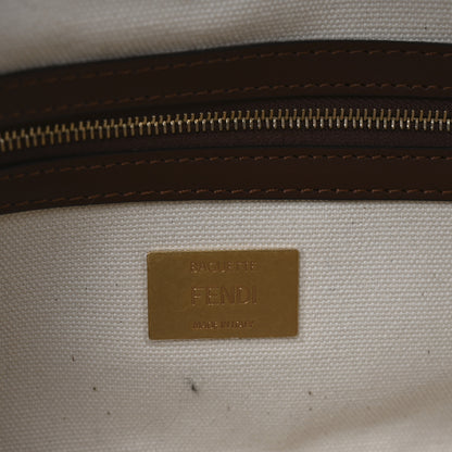 Fendi X SARA COLEMAN Canvas Vitello King Seta FF Fish Eye Embroidered Baguette Grezzo Multicolor Ghianda 6 of 10