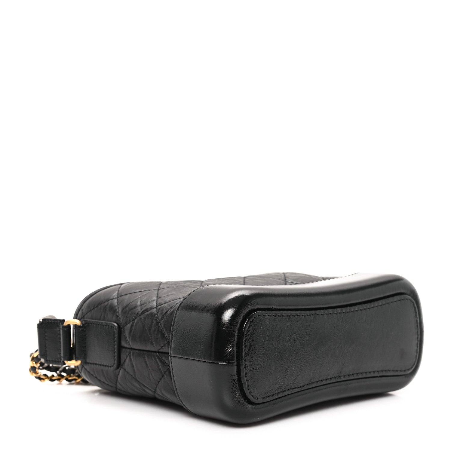Chanel Aged Calfskin Quilted Small Gabrielle Hobo Black 4 of 10