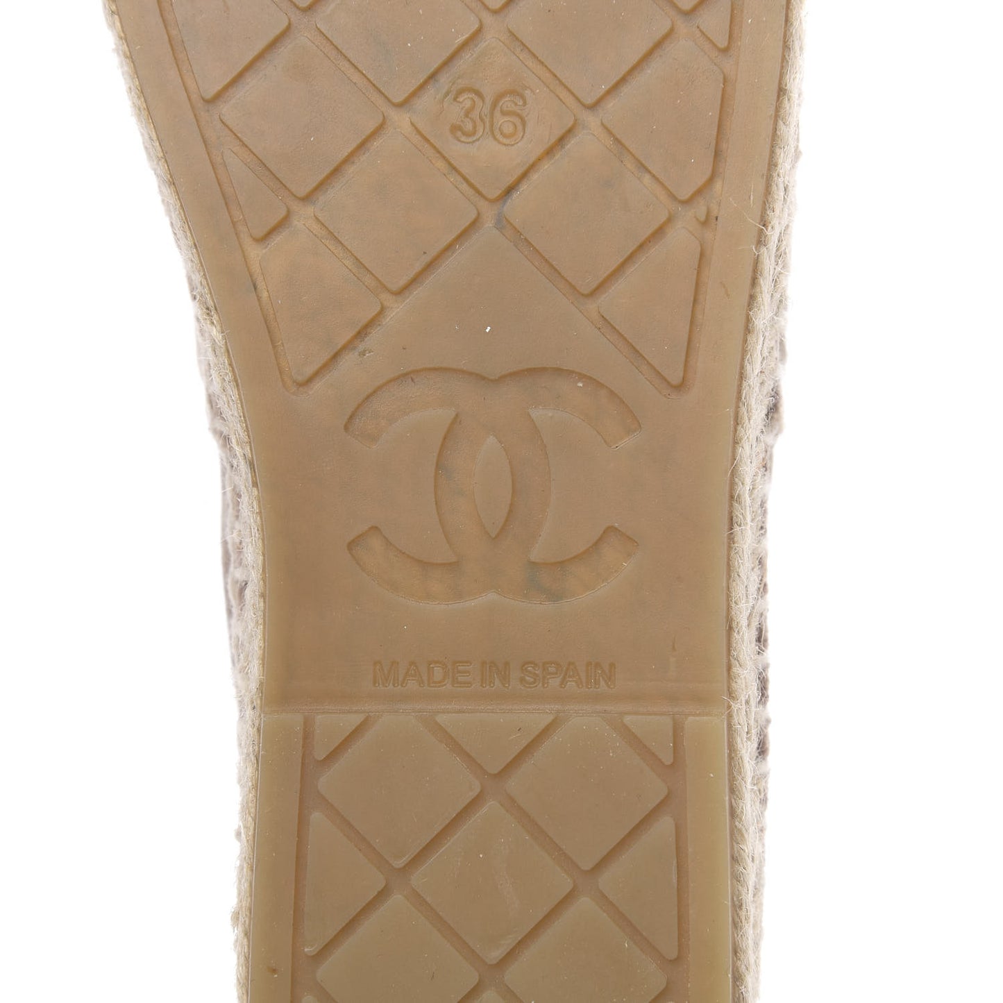 Velvet Logo Espadrilles 36 Beige Black
