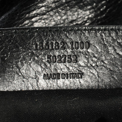 Balenciaga Agneau Giant 21 Silver Hardware Envelope Clutch Black 6 of 8