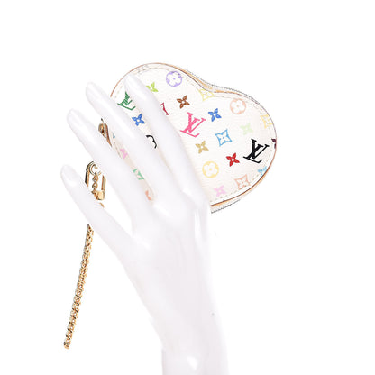 Louis Vuitton Monogram Multicolor Coeur Heart Coin Purse White 2 of 10