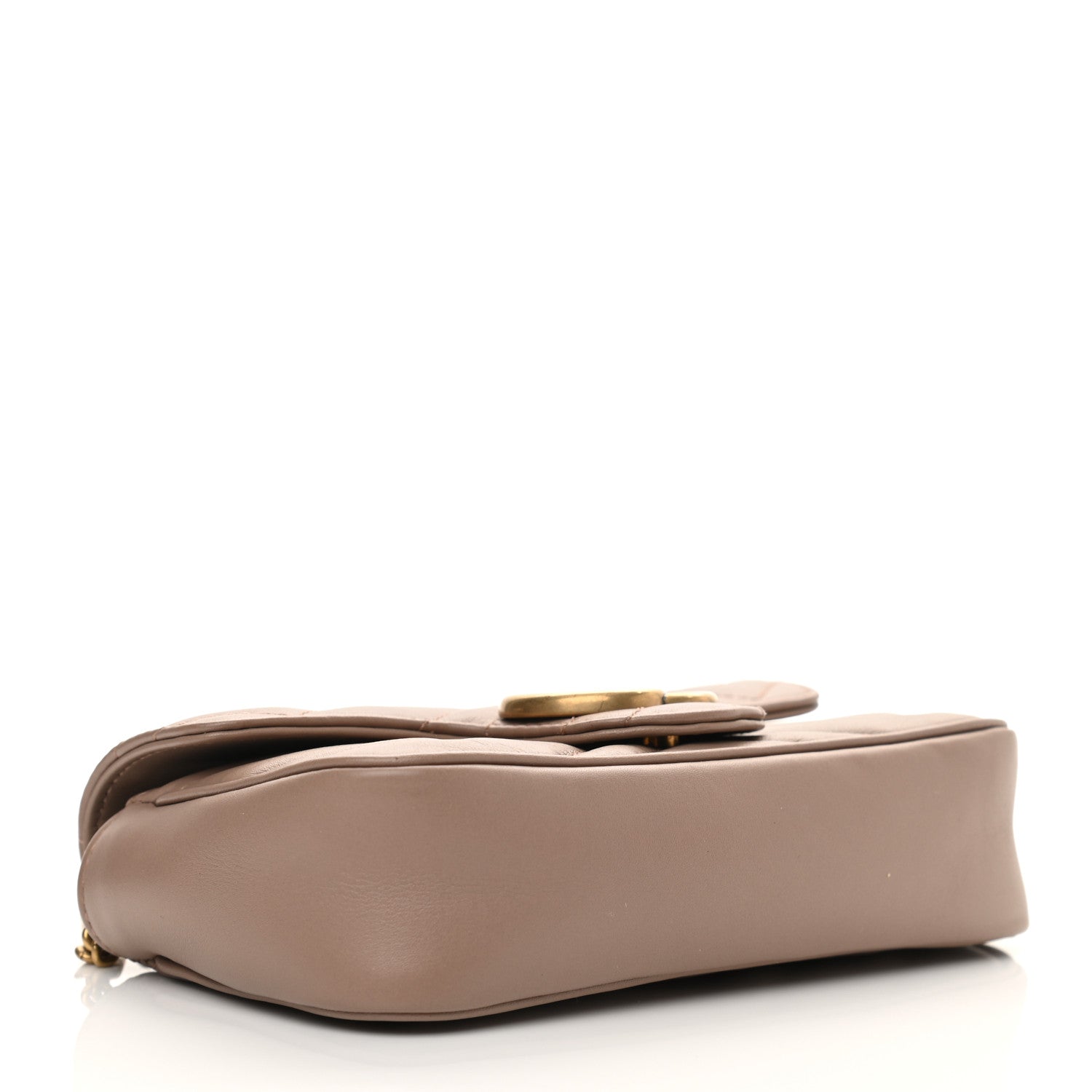 Gucci Calfskin Matelasse Super Mini GG Marmont Shoulder Bag Porcelain Rose 4 of 11