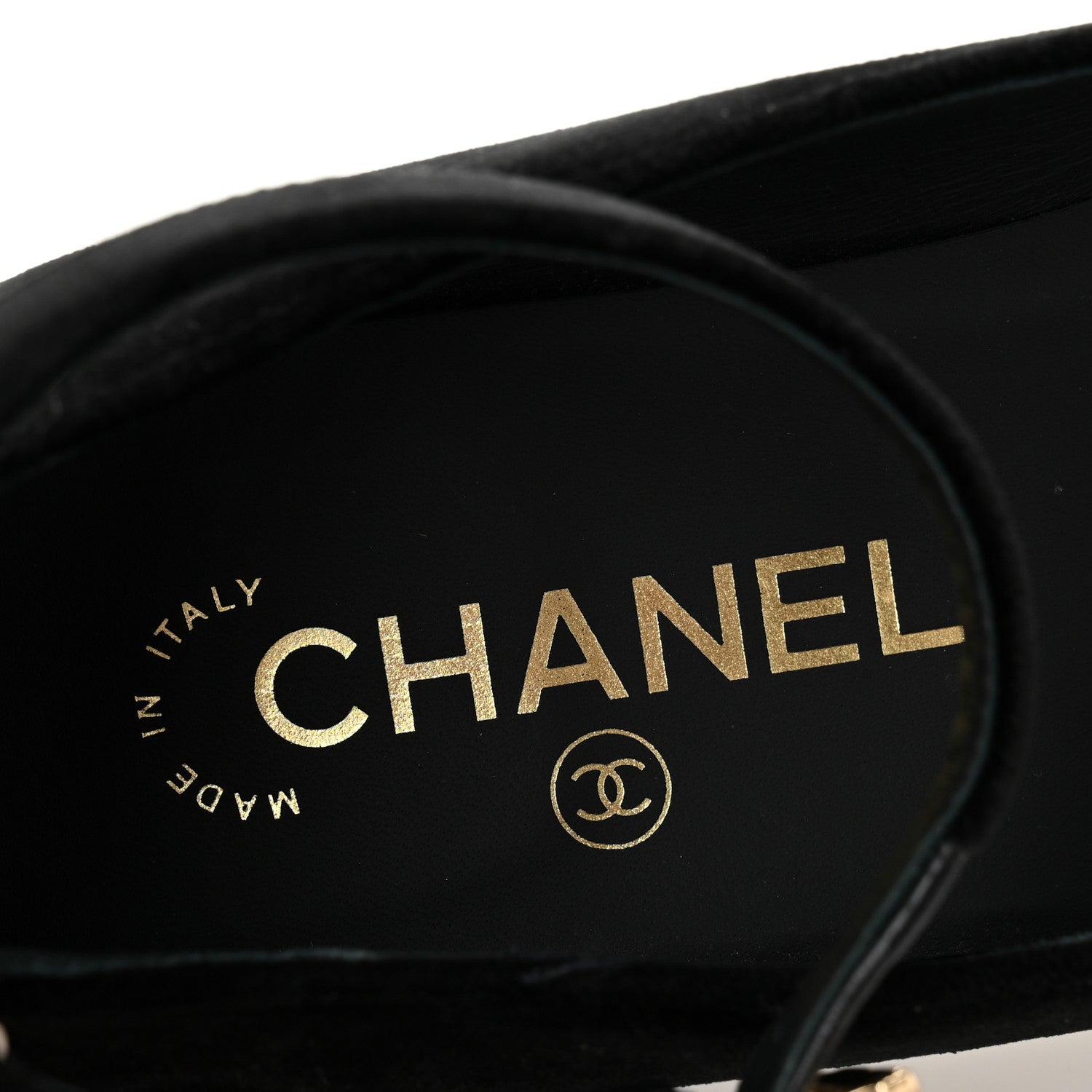 Chanel Velvet Strass CC Bow Mary Jane Flats 36 Black 8 of 10