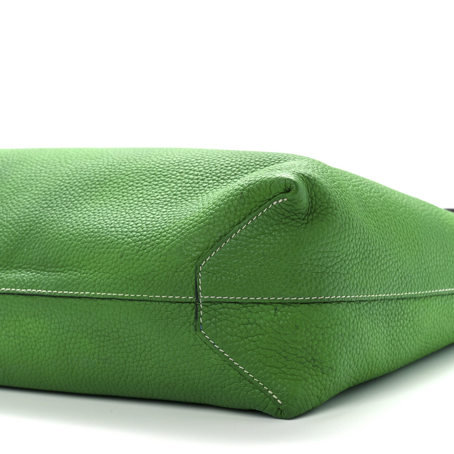 Taurillon Clemence Double Sens 45 Reversible Tote Bambou Vert Bronze