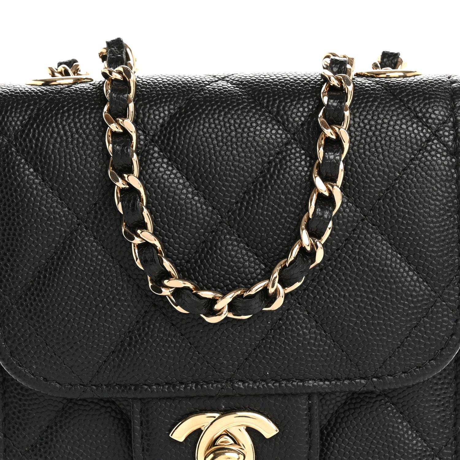 Chanel Caviar Quilted Classic Phone Holder Black 10 of 16