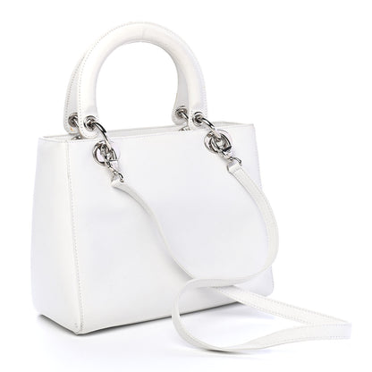 Christian Dior Grained Calfskin Medium Lady Dior White 2 of 11