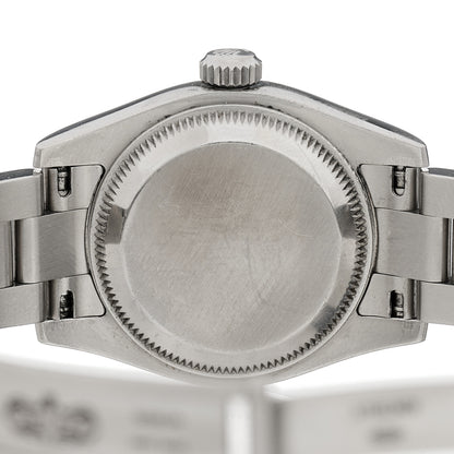 Rolex Stainless Steel 26mm Oyster Perpetual Watch Blue Index 176200 4 of 4