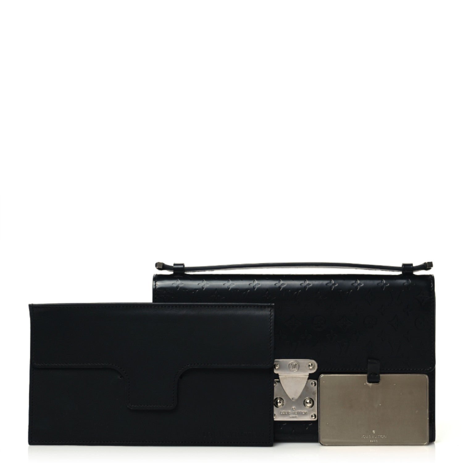 Louis Vuitton Monogram Glace Anouchka Pochette MM Black 1 of 9