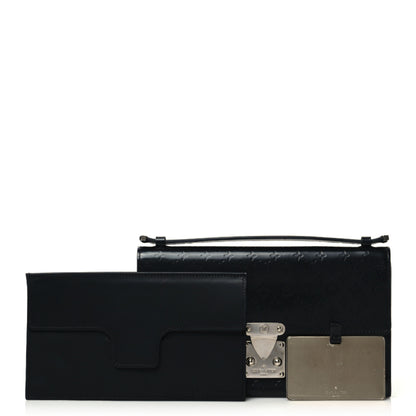 Louis Vuitton Monogram Glace Anouchka Pochette MM Black 1 of 9