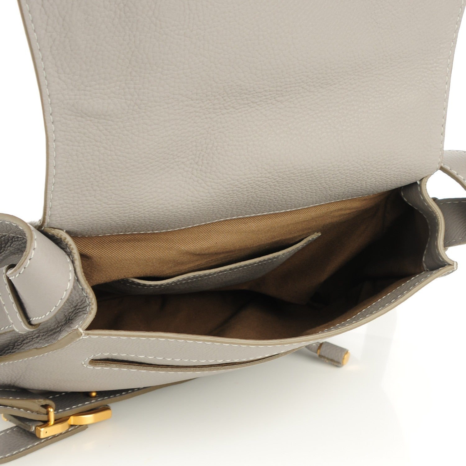 Chloe Calfskin Medium Marcie Round Crossbody Bag Cashmere Grey 5 of 9