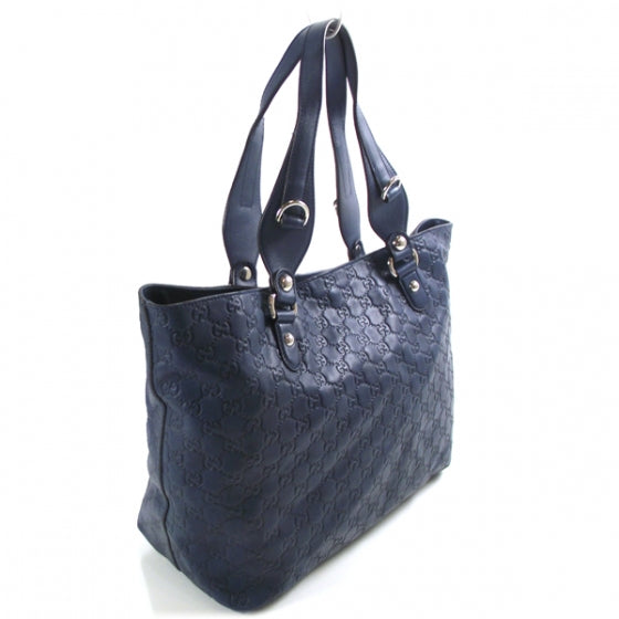 Guccissima Medium Icon Bit Tote Blue