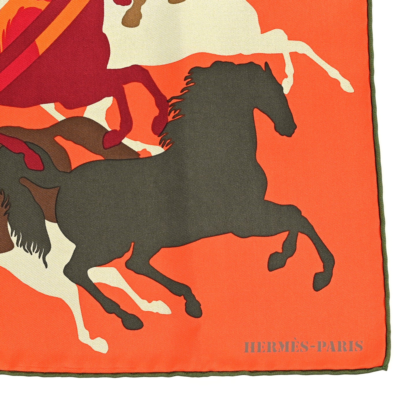 Silk Ex Libris En Camouflage Scarf 90 Orange