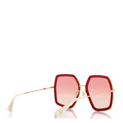 Gucci Acetate Oversize Square Frame GG0106S Sunglasses Red 4 of 6