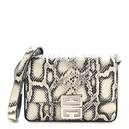 Givenchy Calfskin Snake Embossed Small 4G Crossbody Black White 1 of 10