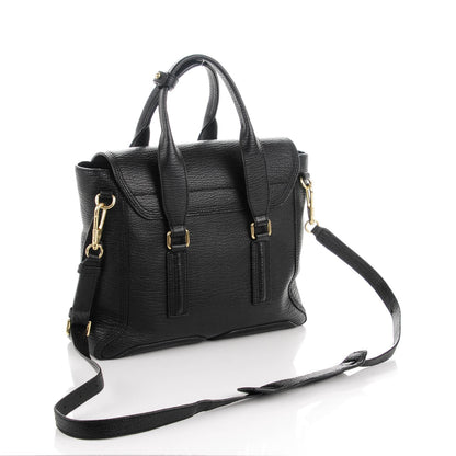 3.1 Phillip Lim 3.1 Textured Calfskin Medium Pashli Satchel Black 3 of 7