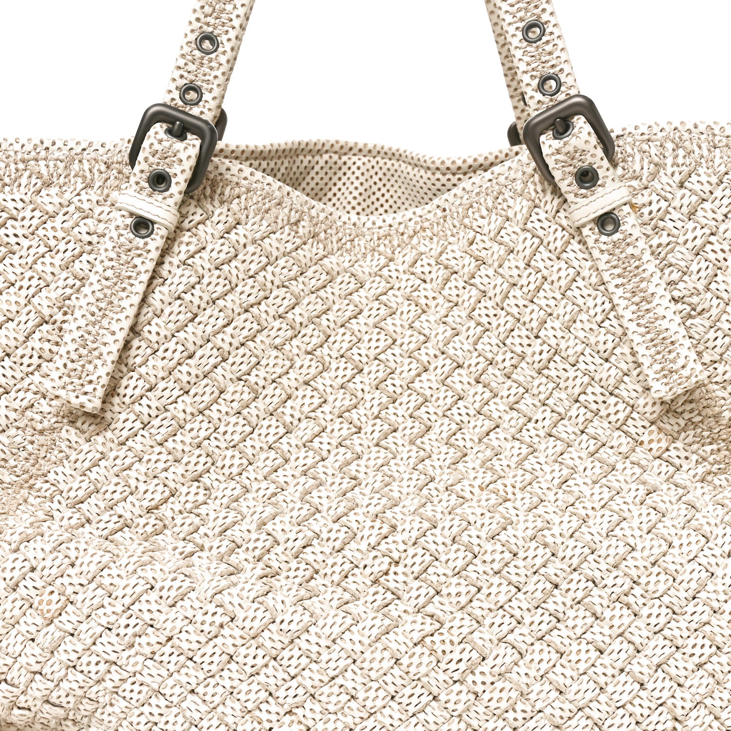 Bottega Veneta Perforated Intrecciato Tote Marmo 9 of 11