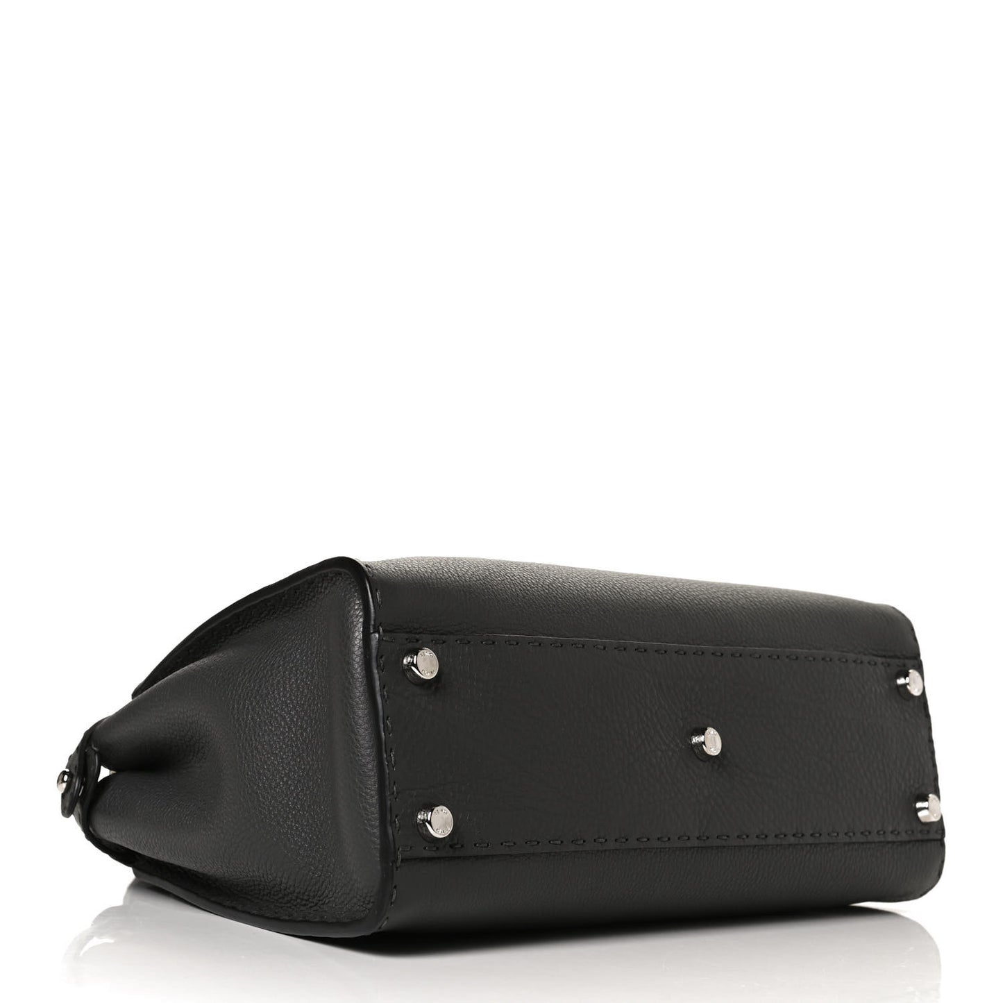 Cuoio Romano Selleria Bi-Color Medium Peekaboo Iconic Satchel Asfalto Latte