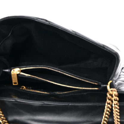 Saint Laurent Calfskin Y Quilted Monogram Medium Loulou Chain Satchel Black 5 of 14