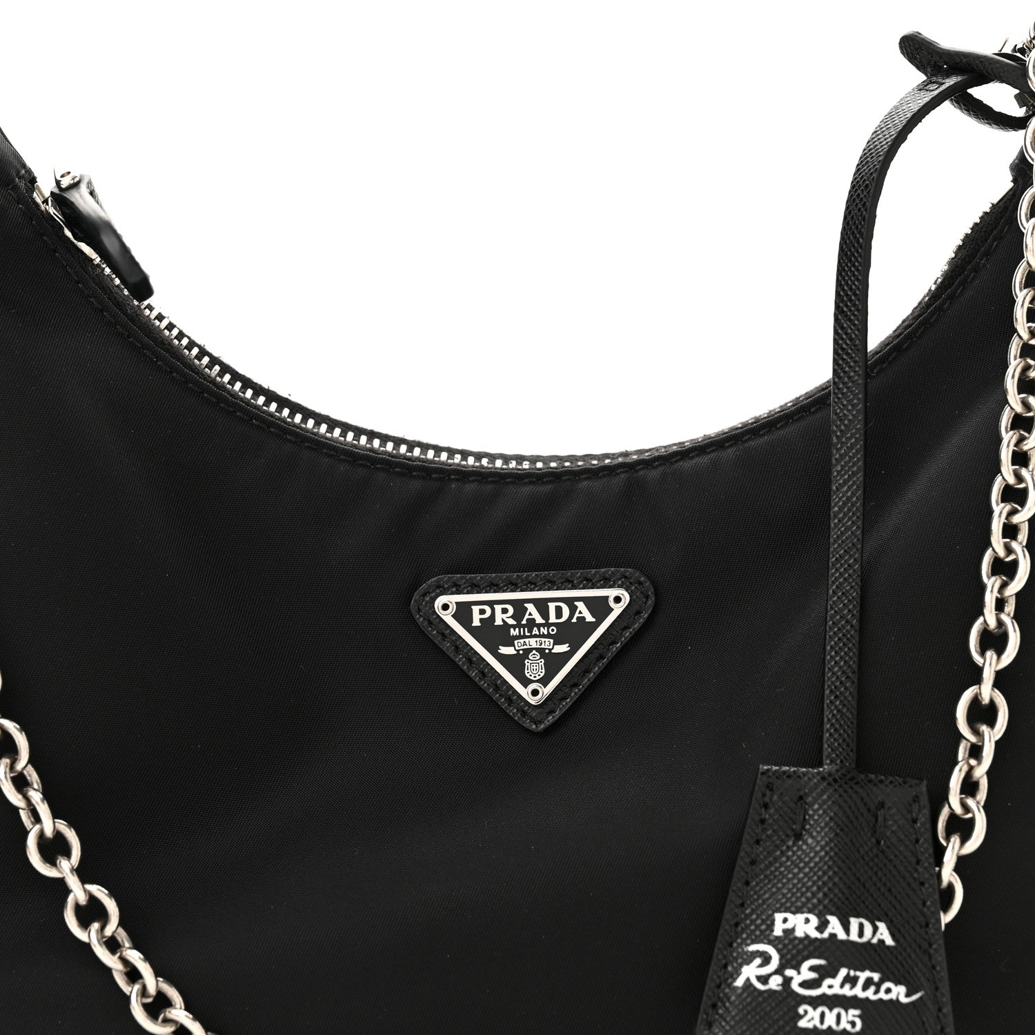 Prada Re-Nylon Saffiano Re-Edition 2005 Shoulder Bag Black 7 of 9