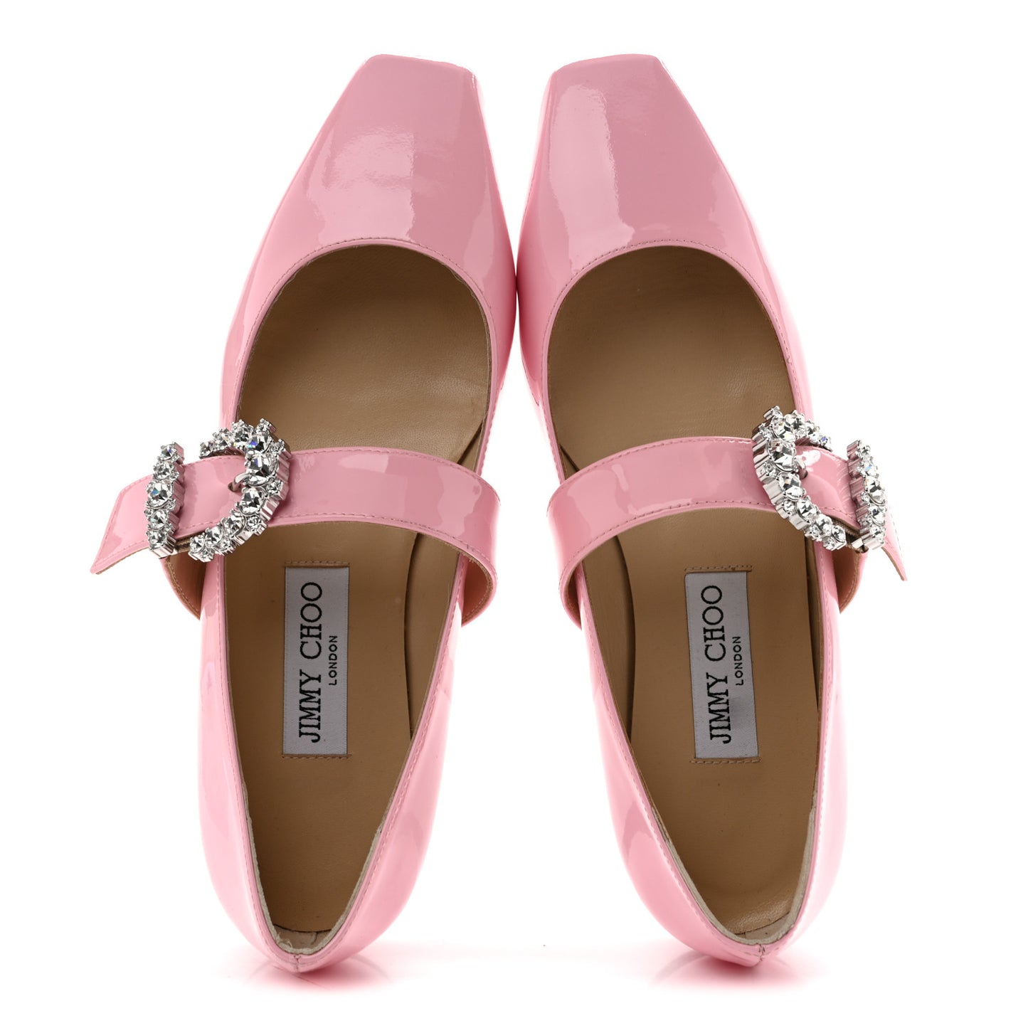 Patent Crystal Goodwin Ballerina Flats  37 Pink