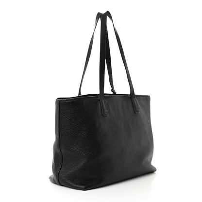 Prada Vitello Daino Pocket Shopping Tote Black 3 of 10