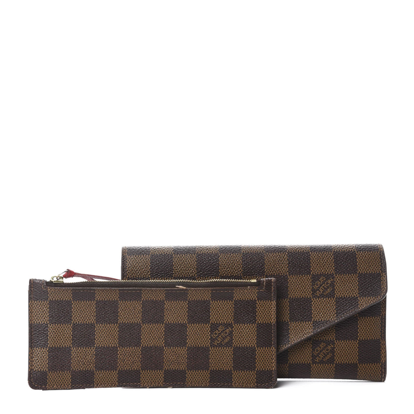 Damier Ebene Josephine Wallet Red