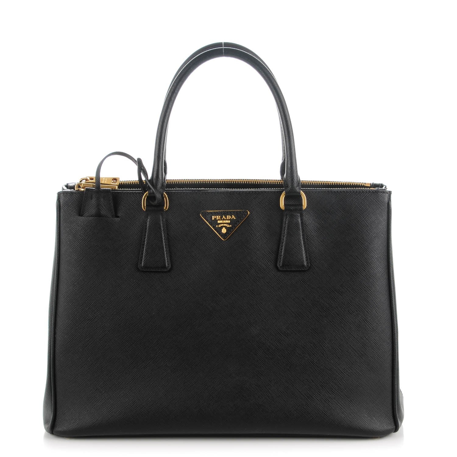 Prada Saffiano Medium Galleria Double Zip Tote Black 1 of 8