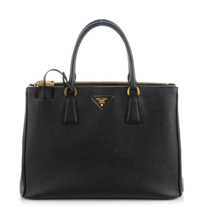 Prada Saffiano Medium Galleria Double Zip Tote Black 1 of 8