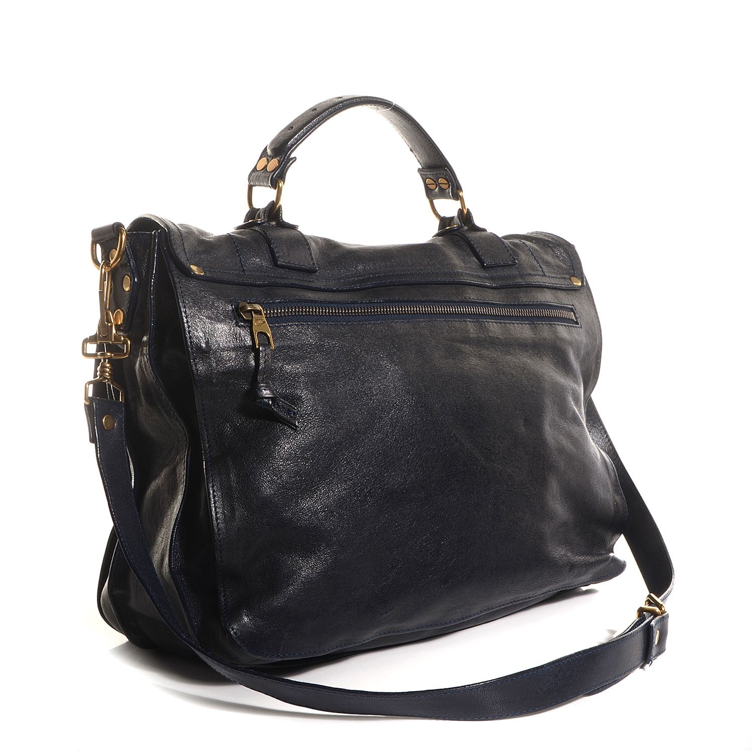 Proenza Schouler Lambskin PS1 Large Satchel Midnight 6 of 12
