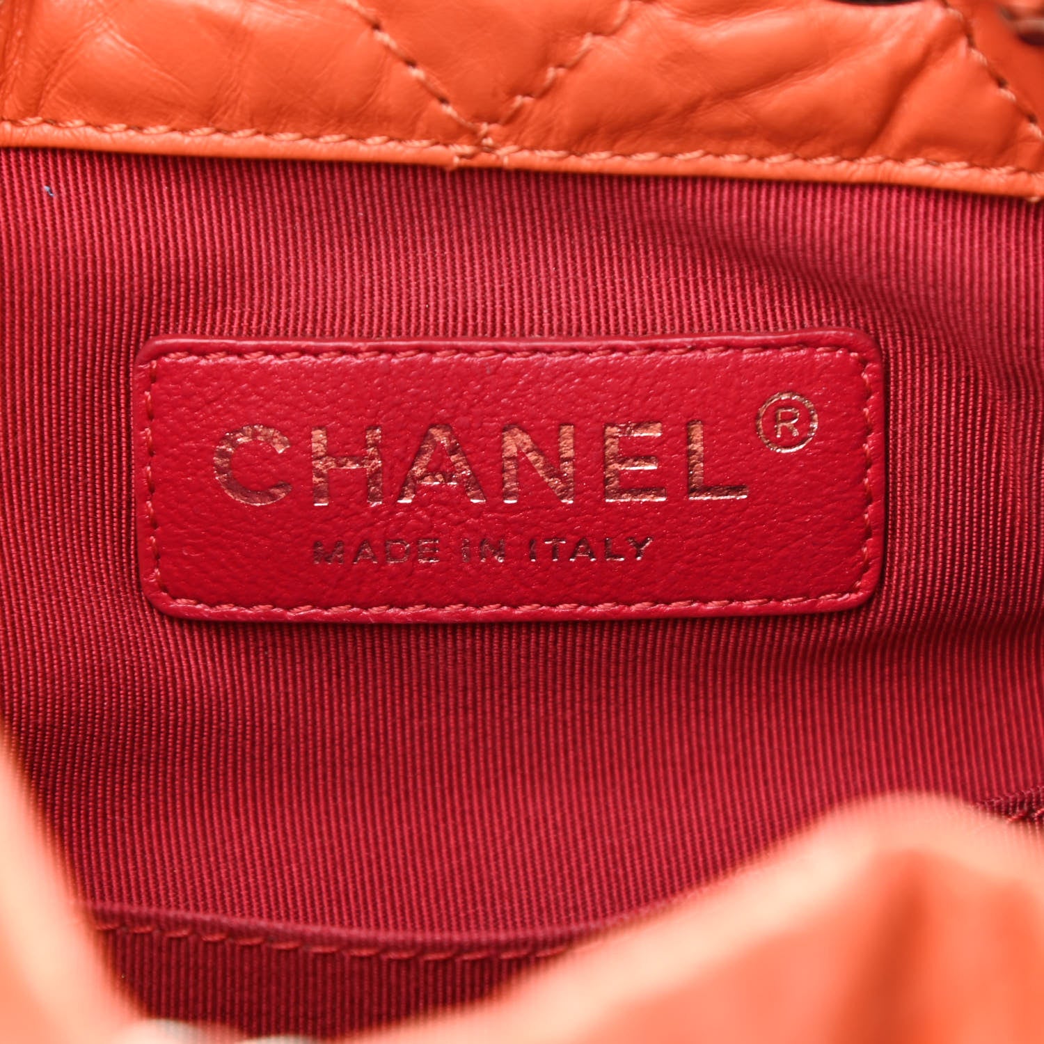 Chanel Aged Calfskin Quilted Small Gabrielle Backpack Orange 6 of 10