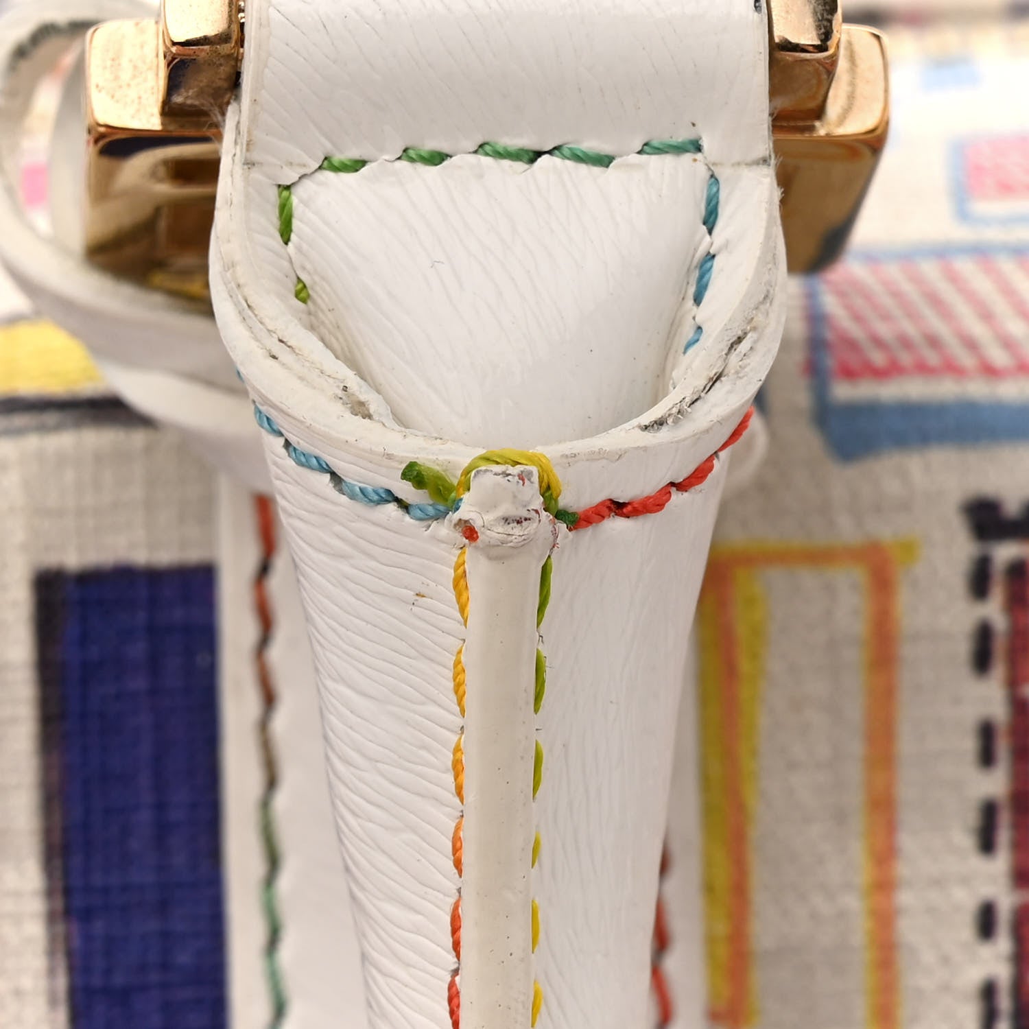 Fendi Zucca Spalmati Vitello FF Multicolor Forever Boston Multicolor White 14 of 15