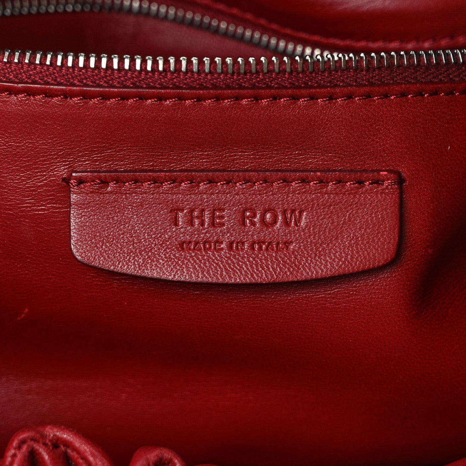 The Row Calfskin Double Circle Bag Red 6 of 10