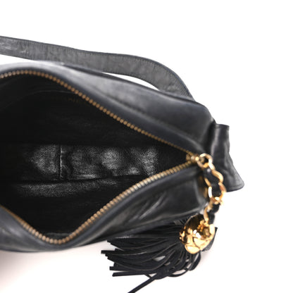 Chanel Lambskin Quilted Tassel Camera Case Black 5 of 10