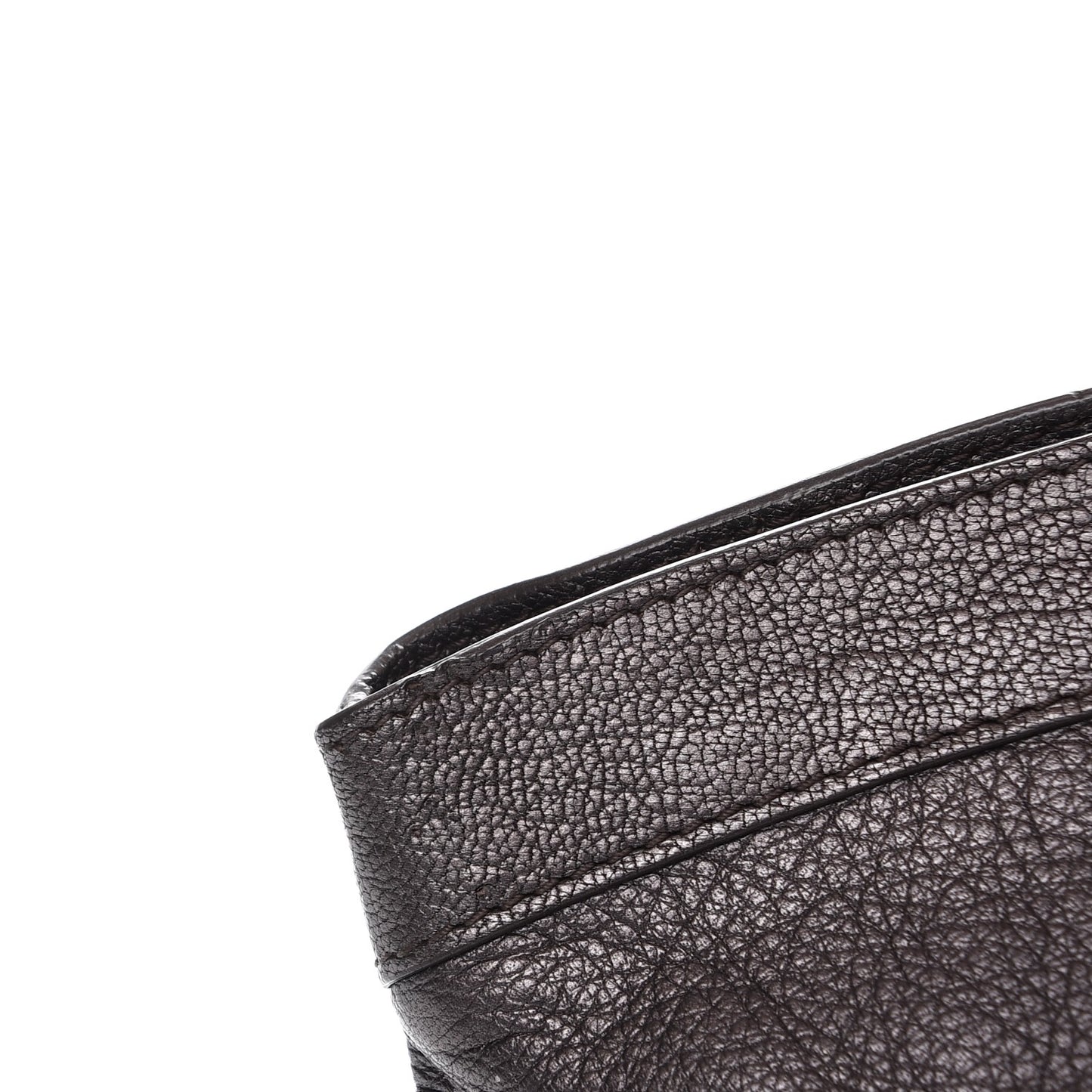 Chevre Classic Gold Hardware Premier Clutch Bronze