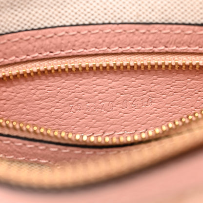 Gucci GG Supreme Monogram Textured Calfskin Web Super Mini Ophidia Shoulder Bag Pink 7 of 11