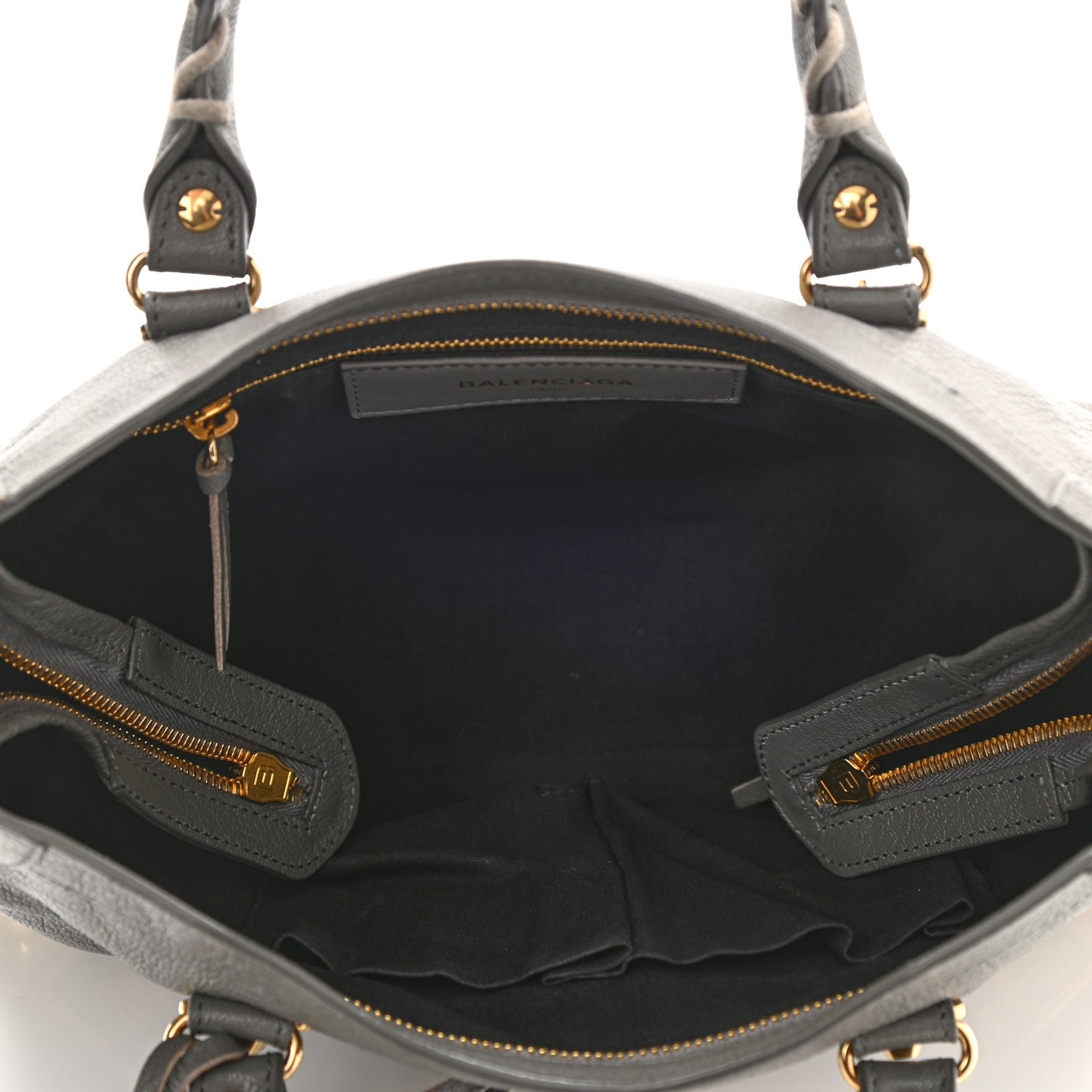 Chevre Gold Metallic Edge Hardware S City Gris Acier