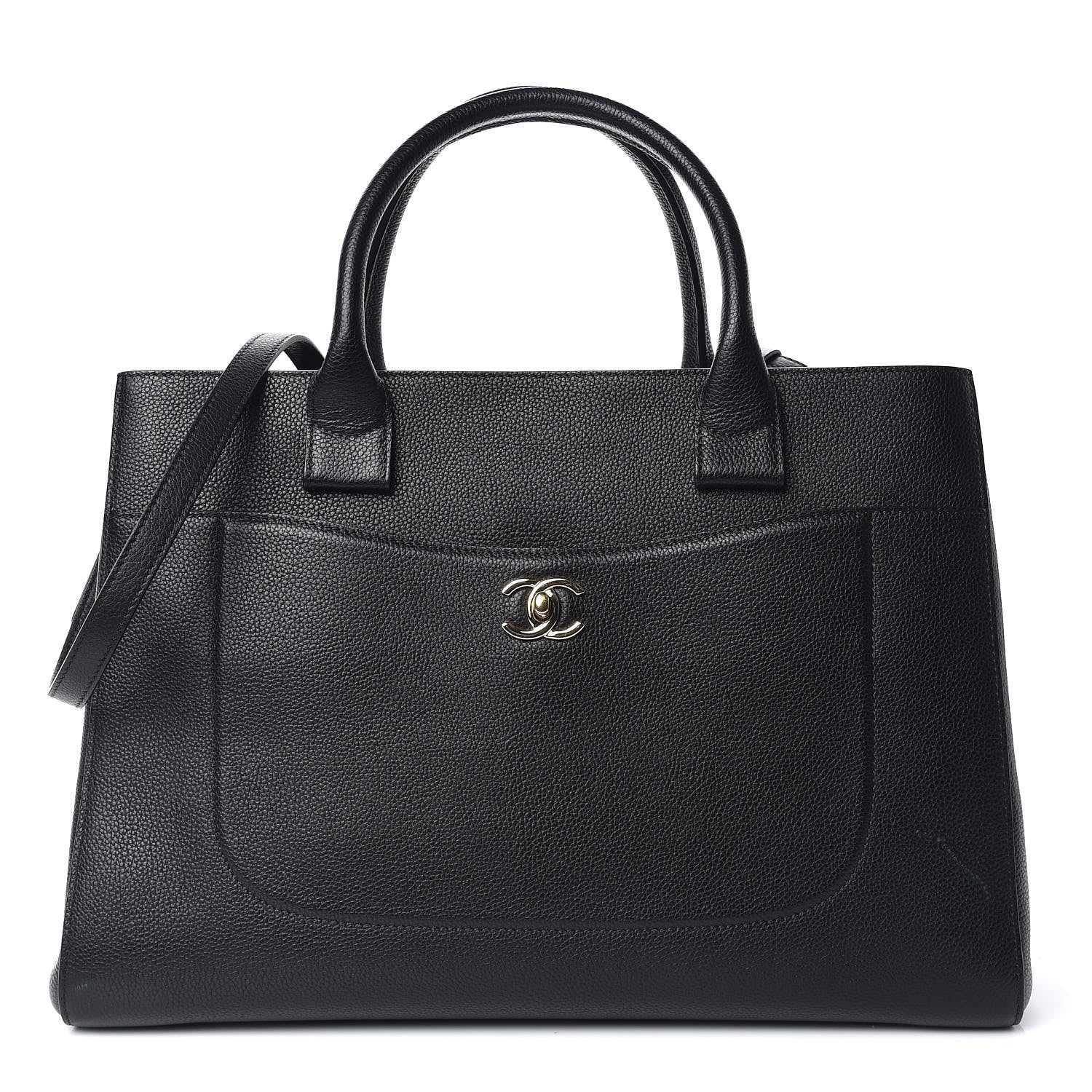 Chanel Grained Calfskin Medium Neo Executive Shopper Tote Black 1 of 10