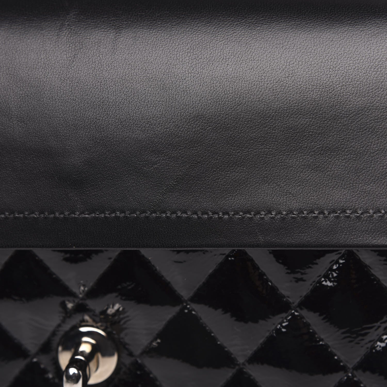 Chanel Patent Quilted Medium Double Flap Black 13 of 13